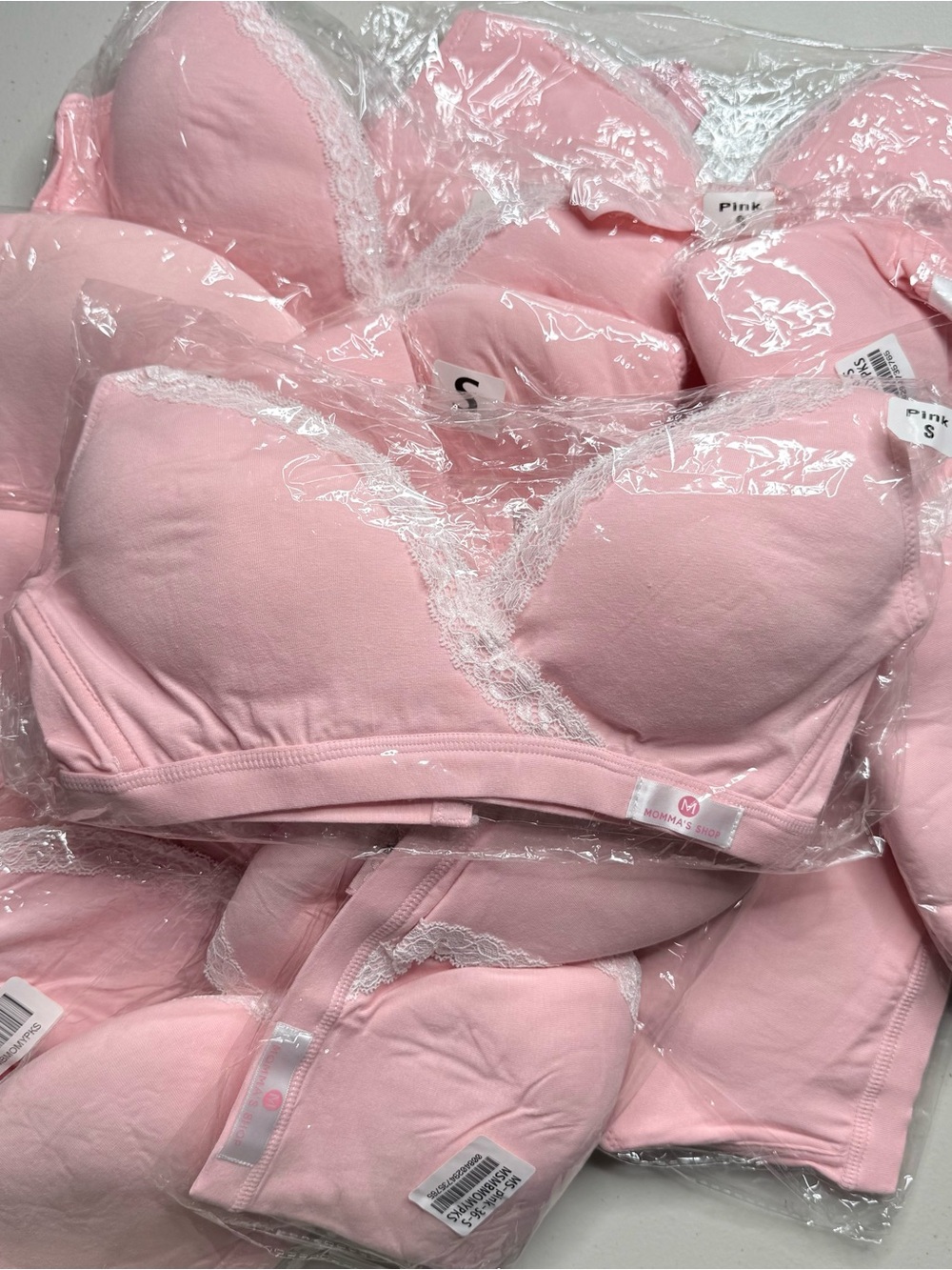 NWT Set of 12 Nursing Bras Women’s Size Small Pink